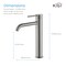 Kibi Circular Single Handle Bathroom Vessel Sink Faucet with Pop Up Drain C-KBF1009BN-KPW101BN - alternate 4